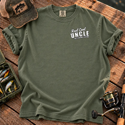 Reel Cool Uncle Chest T-Shirt in Moss