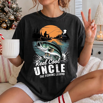 Reel Cool Uncle T-Shirt Women model in Black