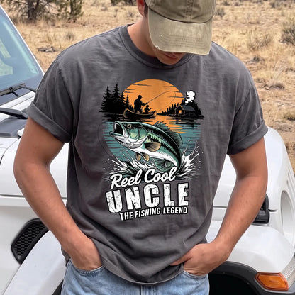 Reel Cool Uncle T-Shirt Men model in Pepper