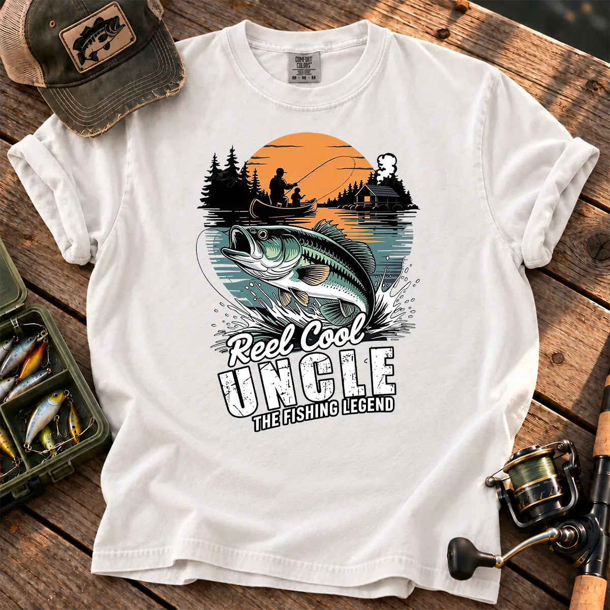 Reel Cool Uncle T-Shirt in White