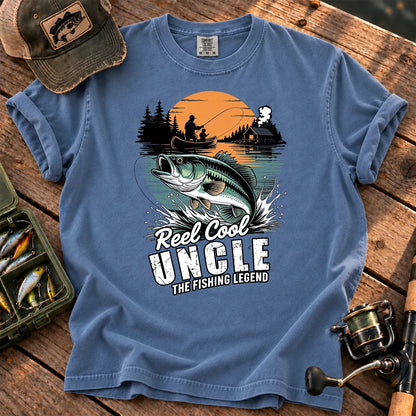 Reel Cool Uncle T-Shirt in Blue Jean