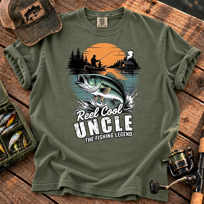 Reel Cool Uncle T-Shirt in Moss