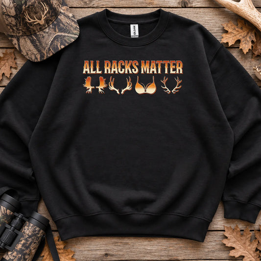 Retro All Racks Matter Sweatshirt in Black