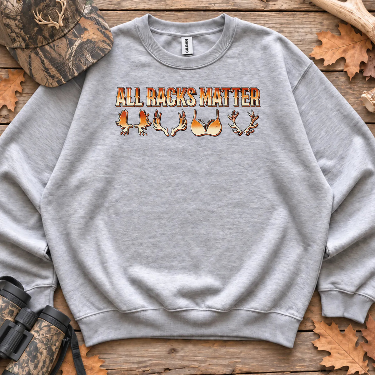 Retro All Racks Matter Sweatshirt in Sport Grey
