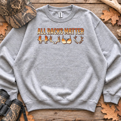 Retro All Racks Matter Sweatshirt in Sport Grey
