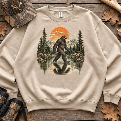 Retro Bigfoot Forest Sweatshirt in Sand