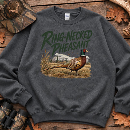 Ring-Necked Pheasant Sweatshirt in Dark Heather