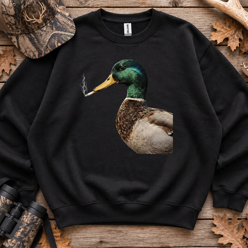 Sarcastic Mallard Duck Sweatshirt in Black