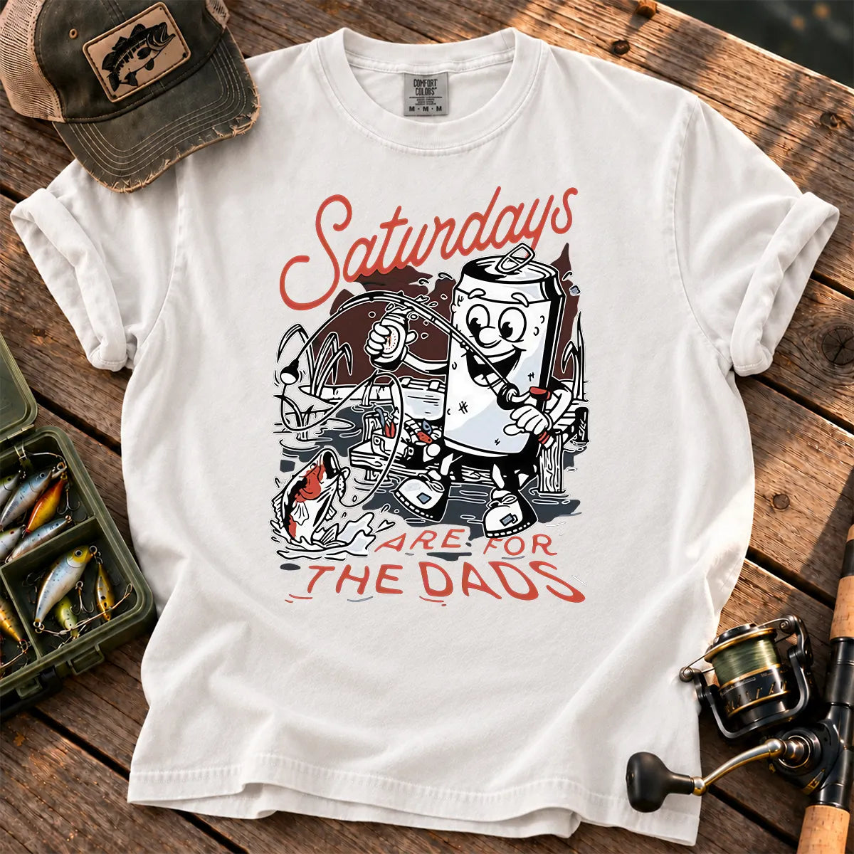Saturdays Are for the Dads T-Shirt in White