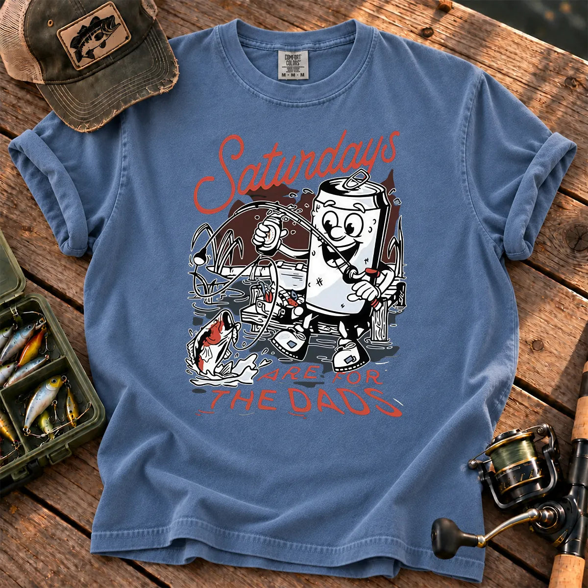 Saturdays Are for the Dads T-Shirt in Blue Jean