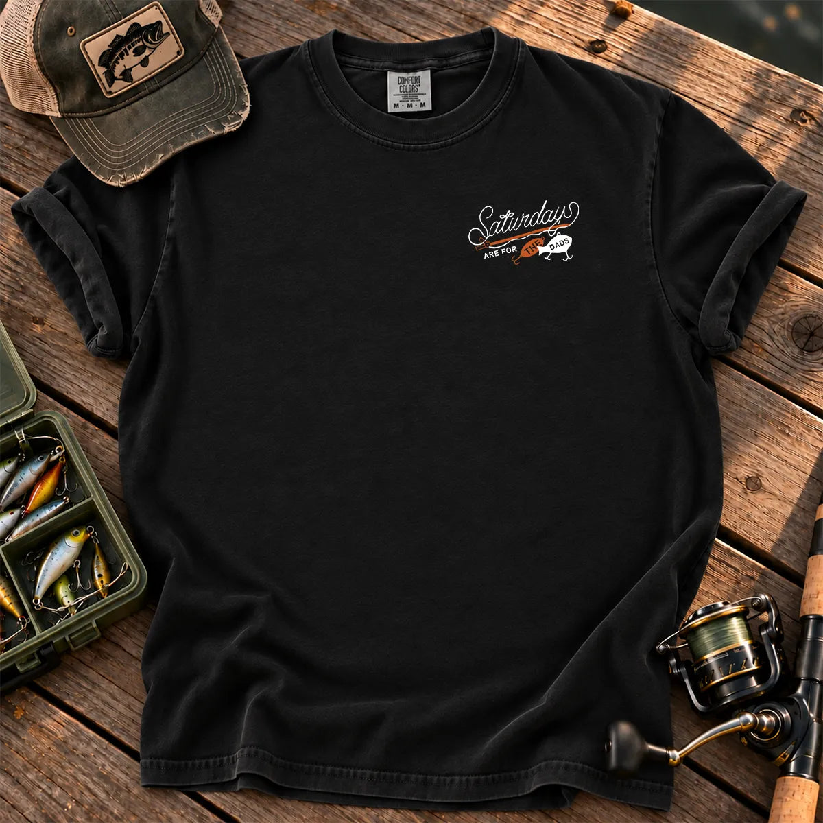 Saturdays for the Dads T-Shirt in Black