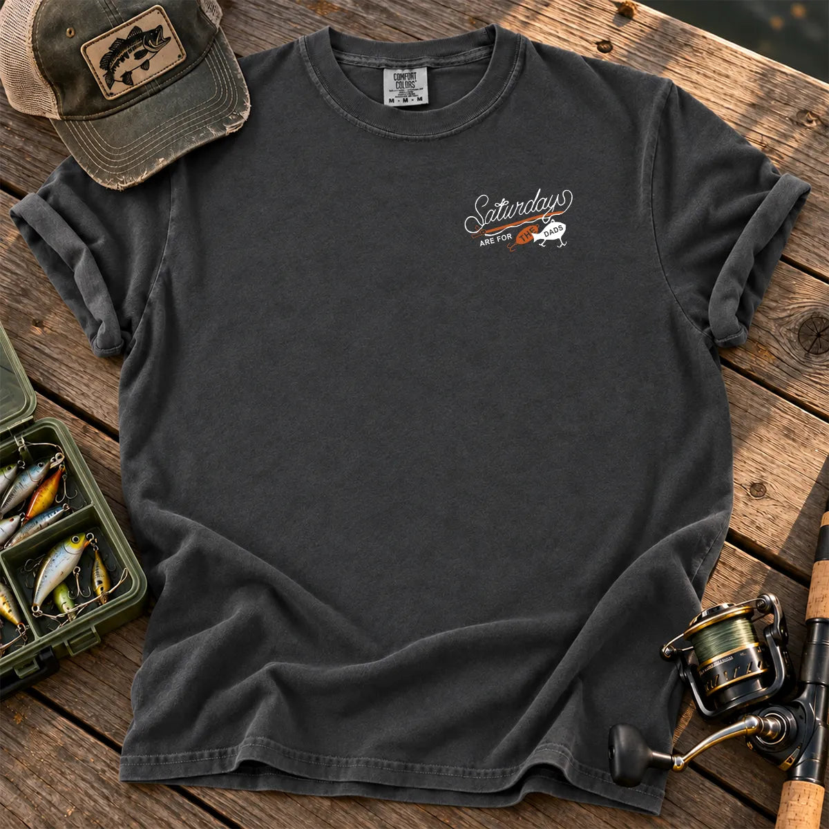 Saturdays for the Dads T-Shirt in Pepper