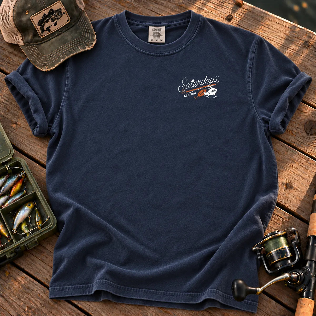 Saturdays for the Dads T-Shirt in True Navy