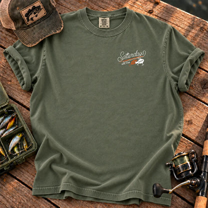 Saturdays for the Dads T-Shirt in Moss