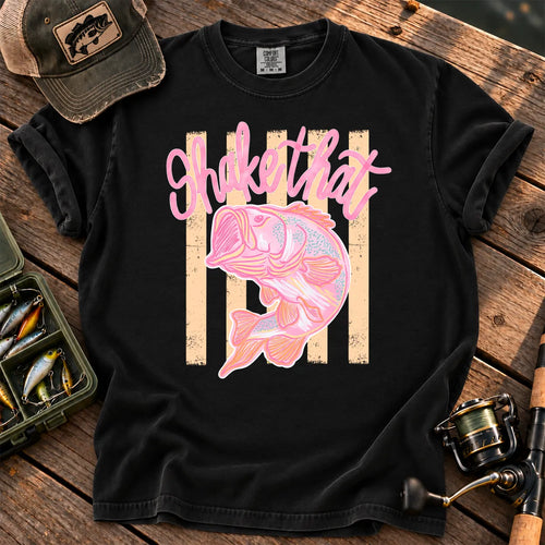 Shake That Bass Pink T-Shirt in Black