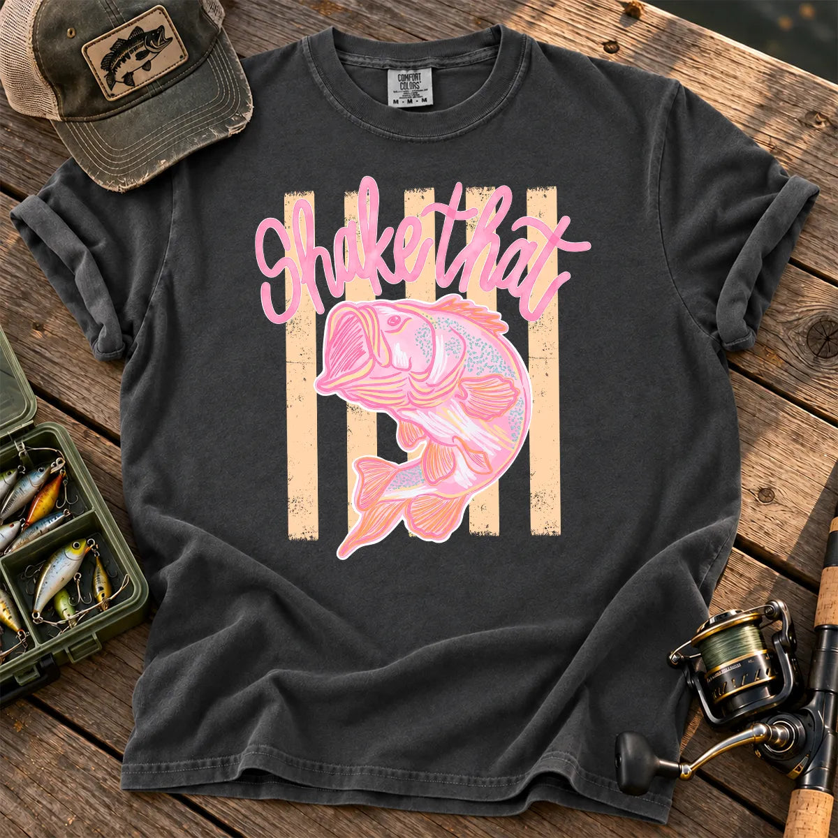 Shake That Bass Pink T-Shirt in Pepper