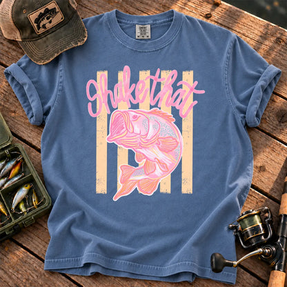 Shake That Bass Pink T-Shirt in Blue Jean