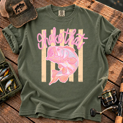 Shake That Bass Pink T-Shirt in Moss