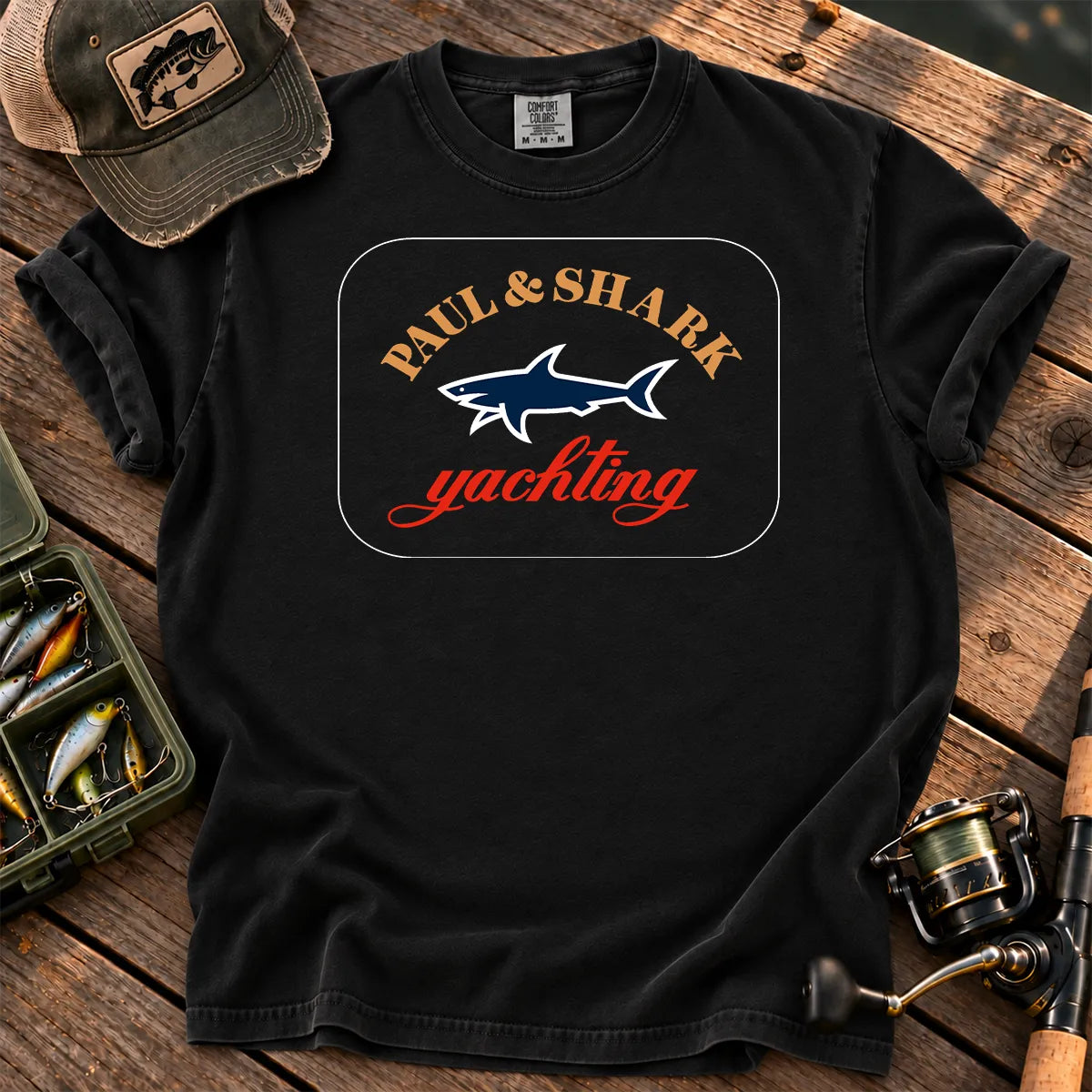 Shark Yachting T-Shirt in Black