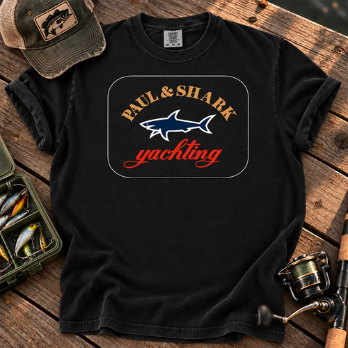 Shark Yachting T-Shirt in Black