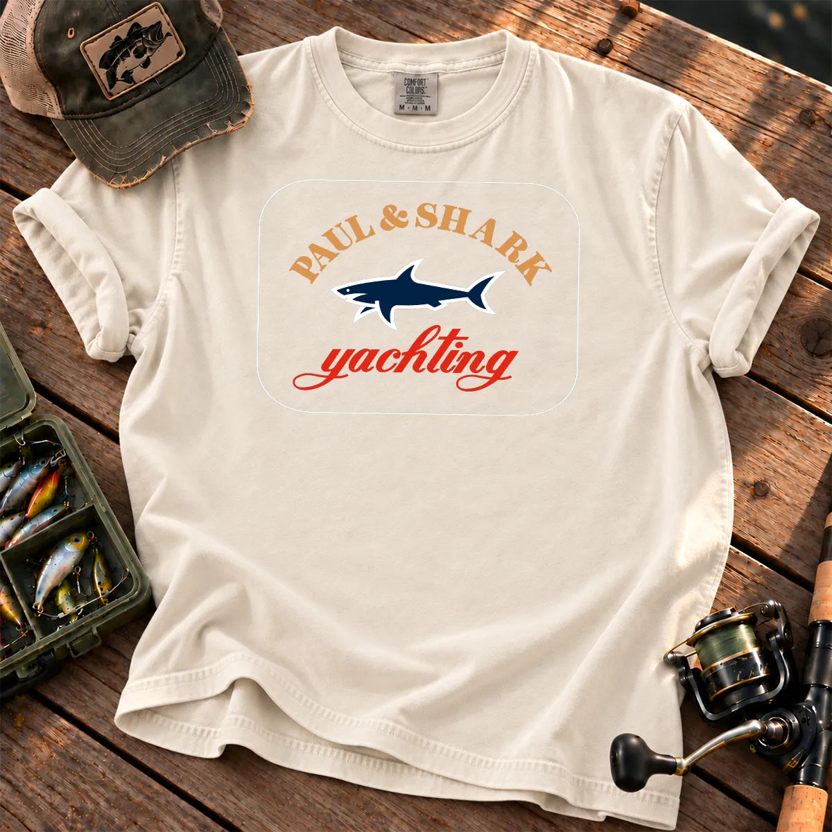 Shark Yachting T-Shirt in Ivory