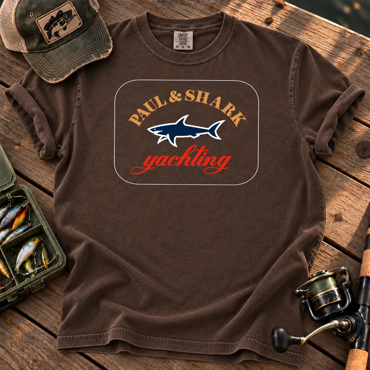 Shark Yachting T-Shirt in Espresso