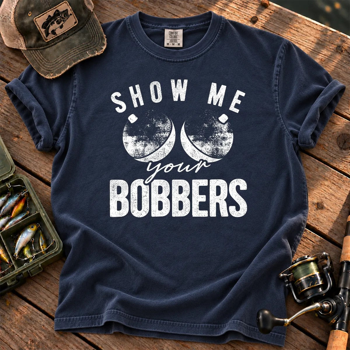Show Me Your Bobbers T-Shirt in True Navy