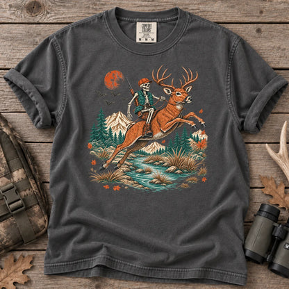 Skeleton Deer Hunting T-Shirt in Pepper