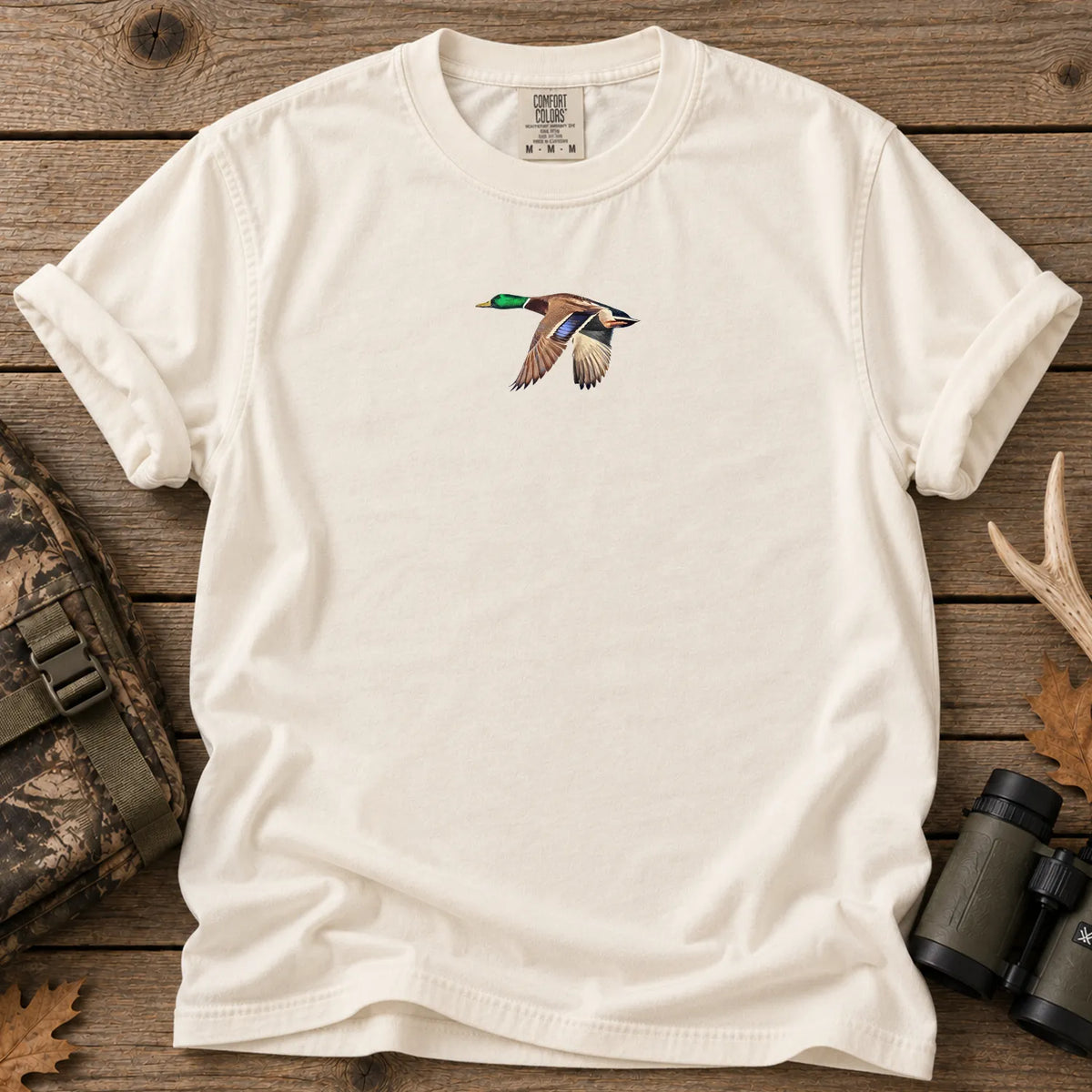 Small Flying Mallard T-Shirt in Ivory