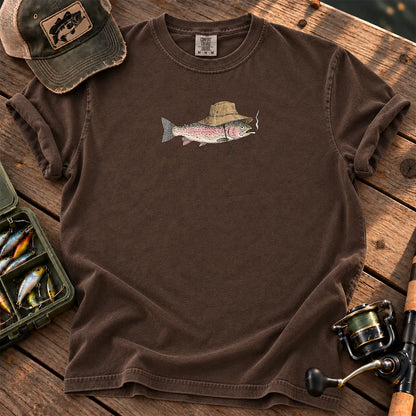 Smoking Trout Bucket Hat T-Shirt in Espresso