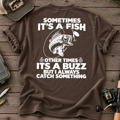 Sometimes It's a Fish, Other Times a Buzz T-Shirt in Espresso