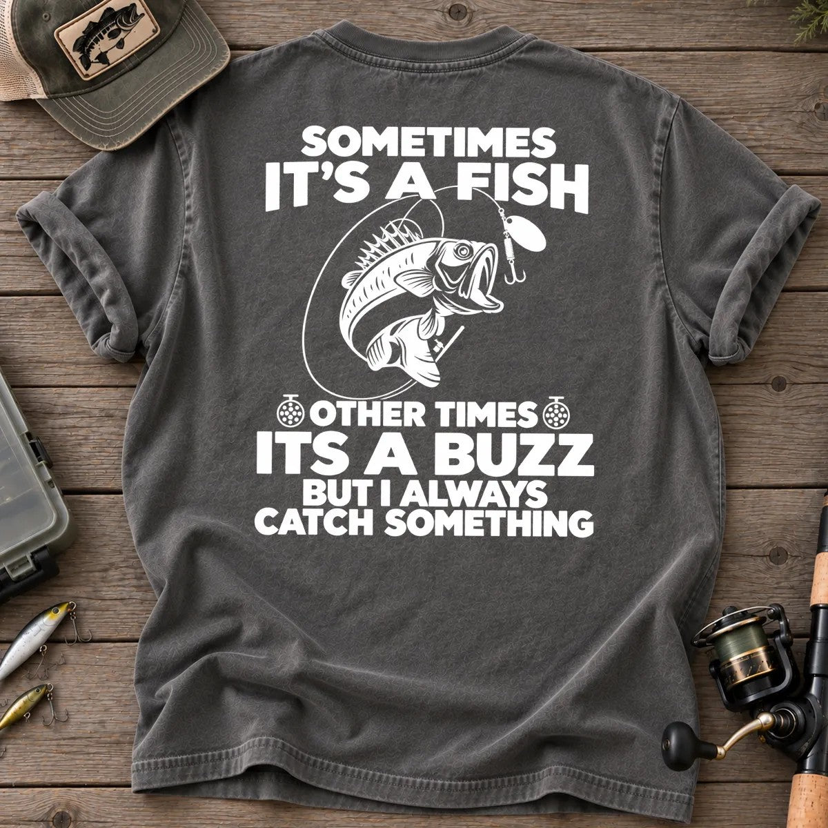 Sometimes It's a Fish, Other Times a Buzz T-Shirt in Pepper