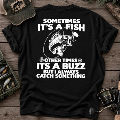 Sometimes It's a Fish, Other Times a Buzz T-Shirt in Black