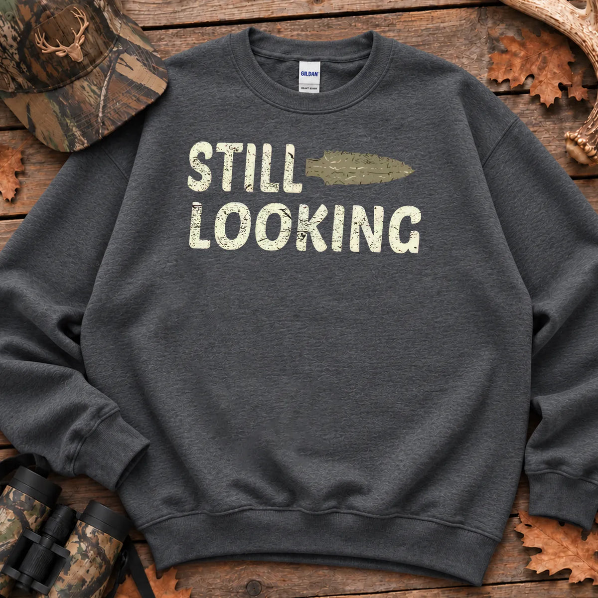 Still Looking Arrowhead Hunter Sweatshirt in Dark Heather