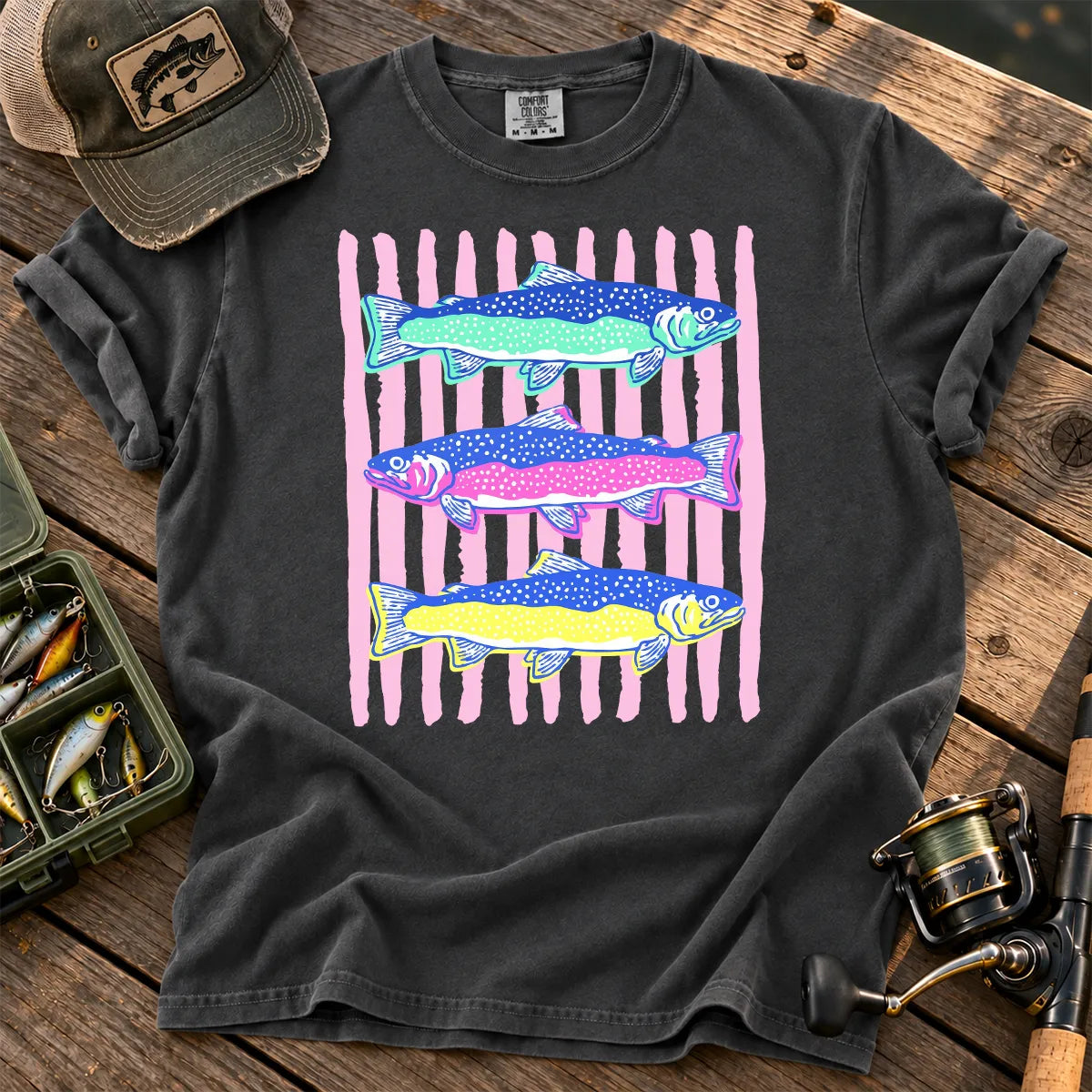 Striped Trout T-Shirt in Pepper