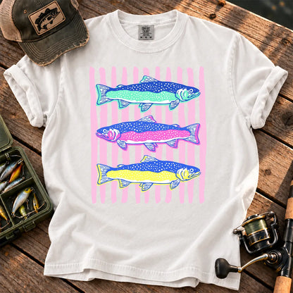 Striped Trout T-Shirt in White