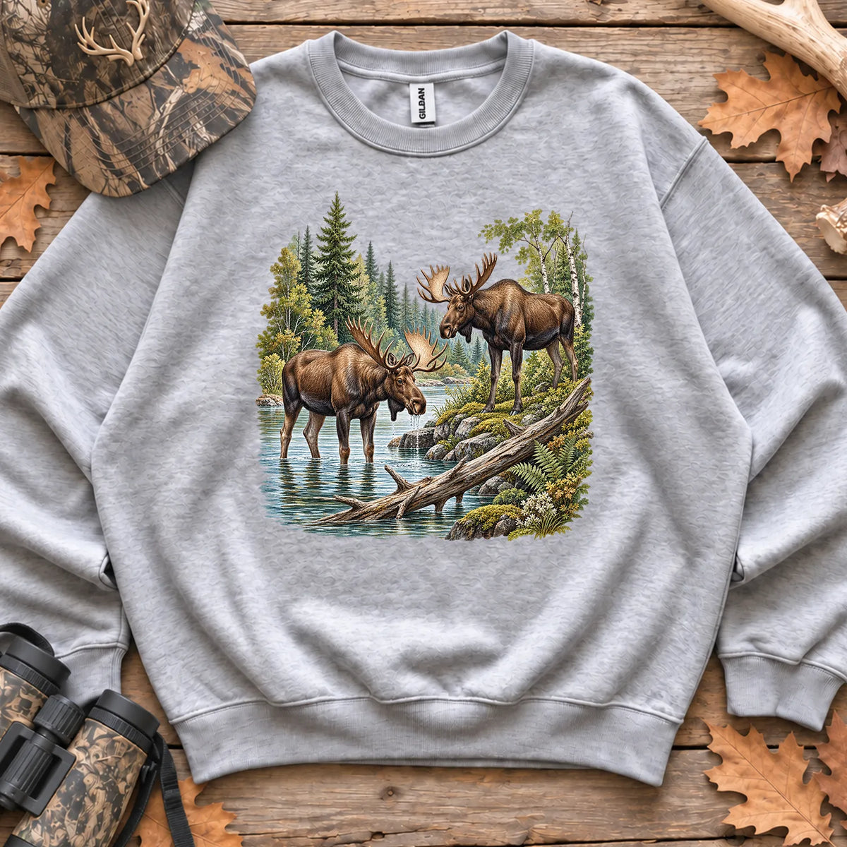 Summer Moose River Sweatshirt in Sport Grey