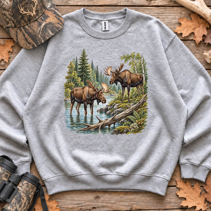 Summer Moose River Sweatshirt in Sport Grey