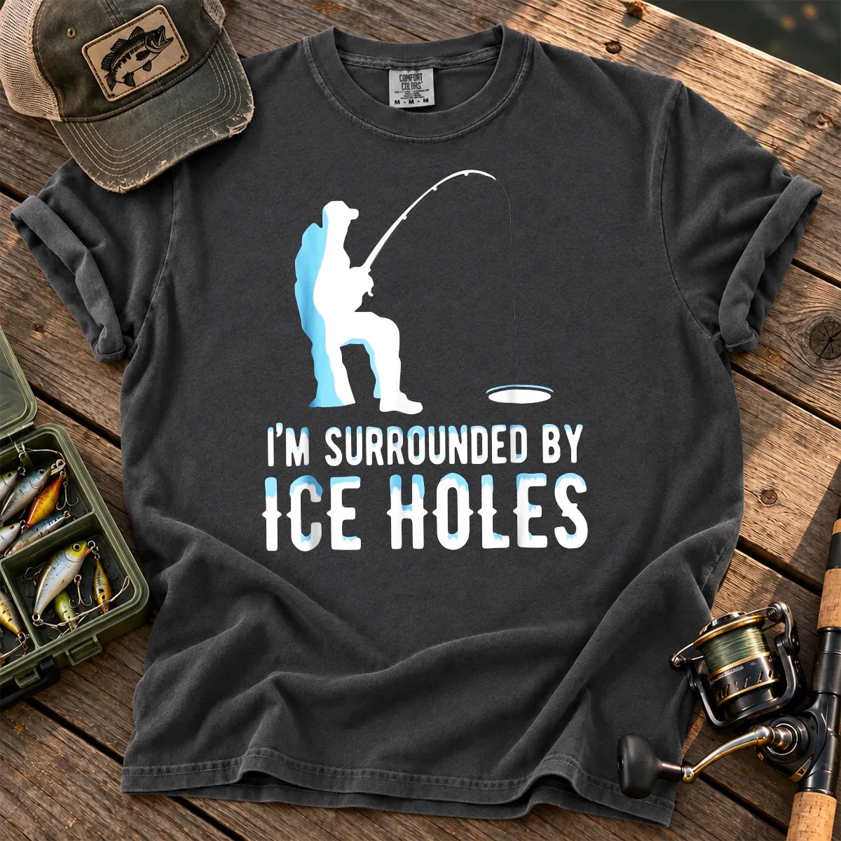 Surrounded by Ice Holes T-Shirt in Pepper