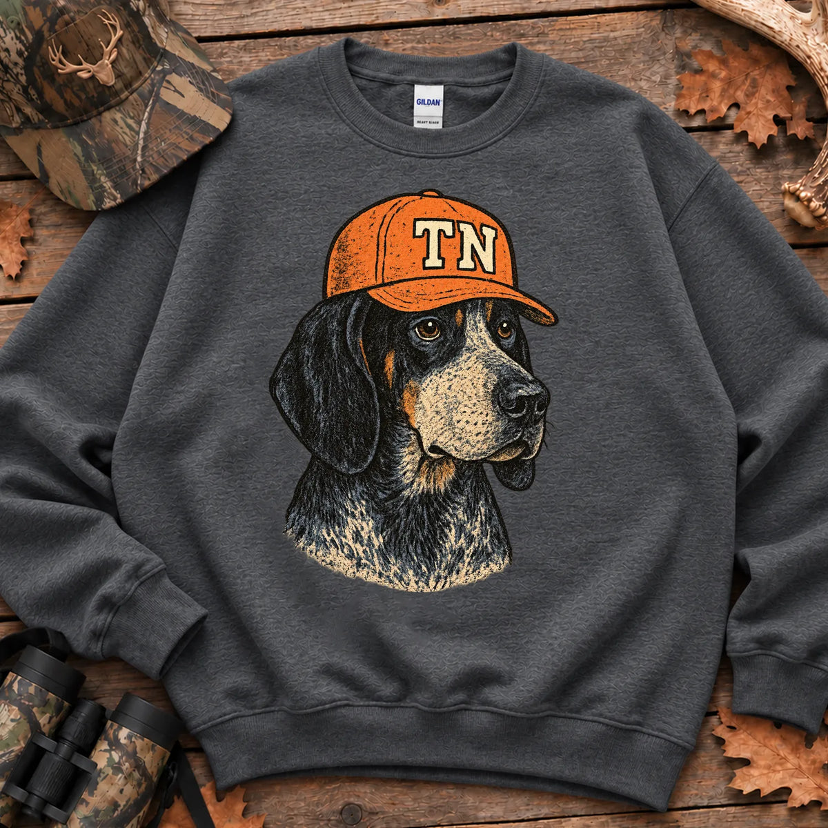 Tennessee Hunting Dog Sweatshirt in Dark Heather