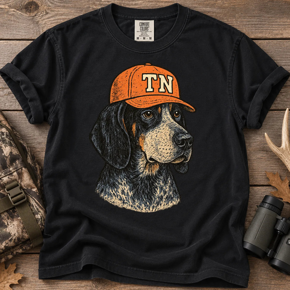 Tennessee Hunting Dog T-Shirt in Black