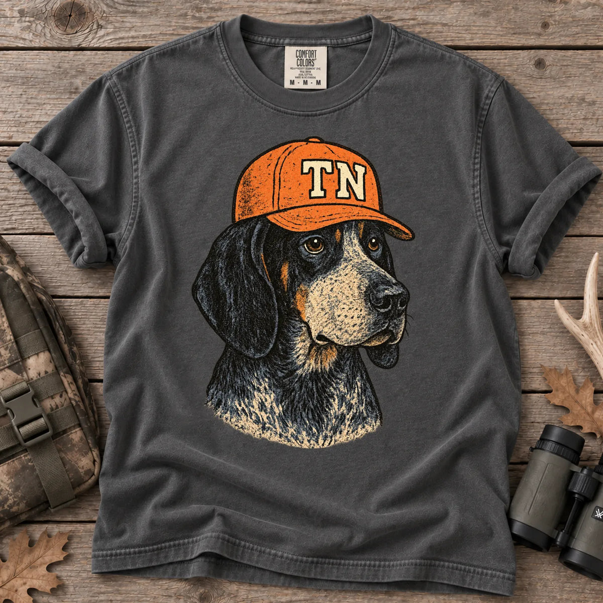Tennessee Hunting Dog T-Shirt in Pepper