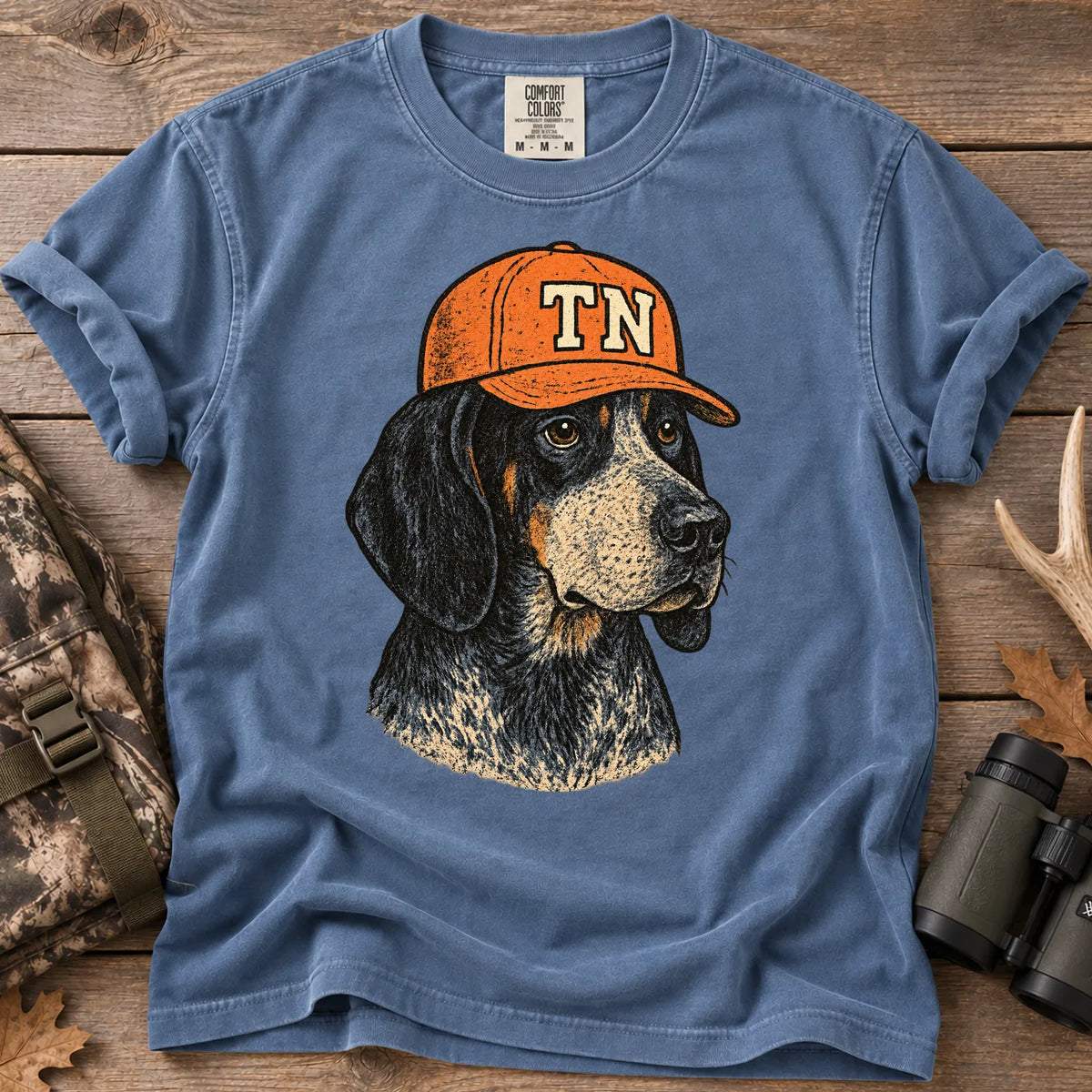 Tennessee Hunting Dog T-Shirt in Blue Jean