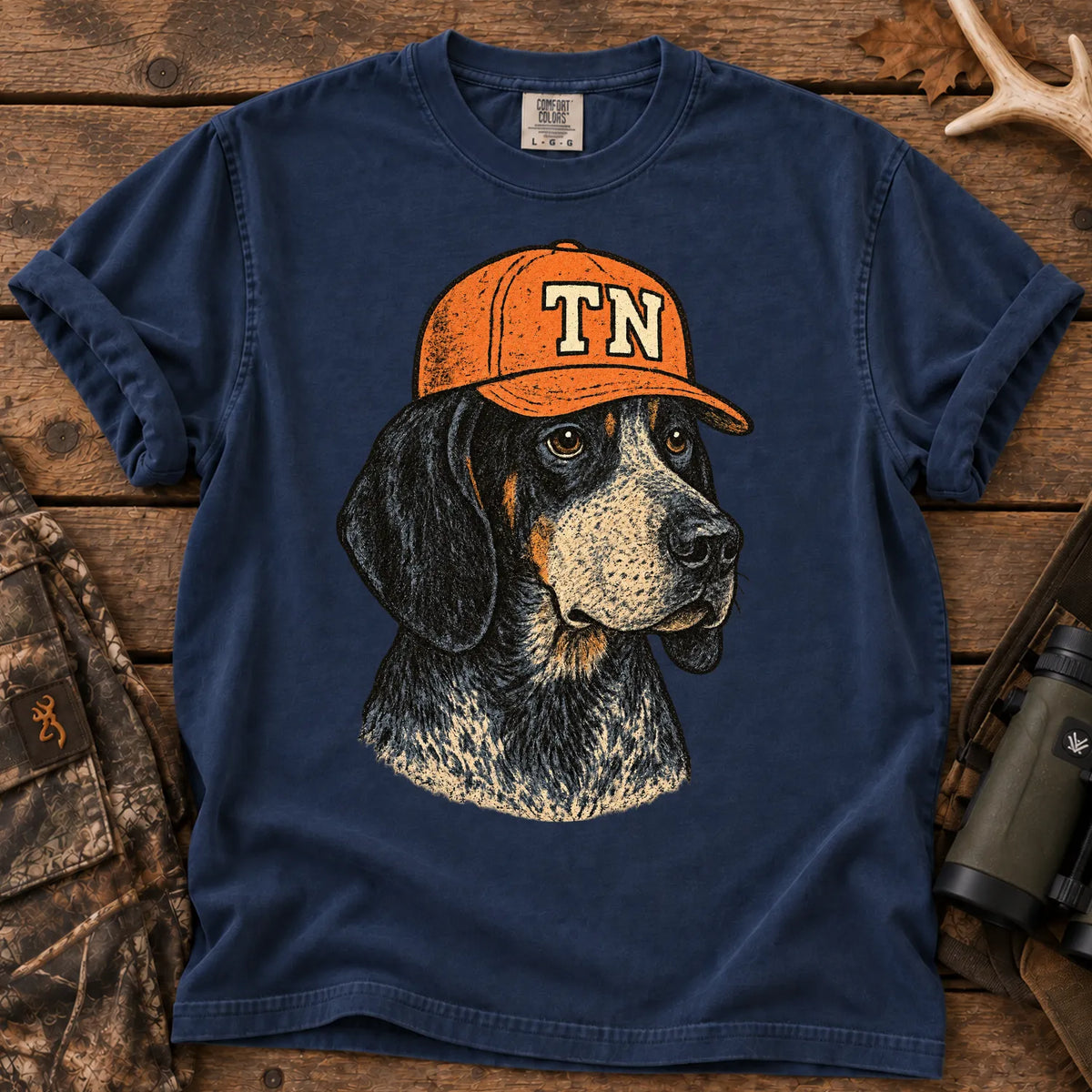 Tennessee Hunting Dog T-Shirt in True Navy