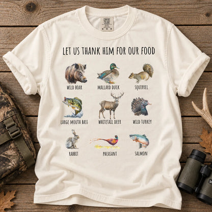Thank Him for Our Food T-Shirt in Ivory