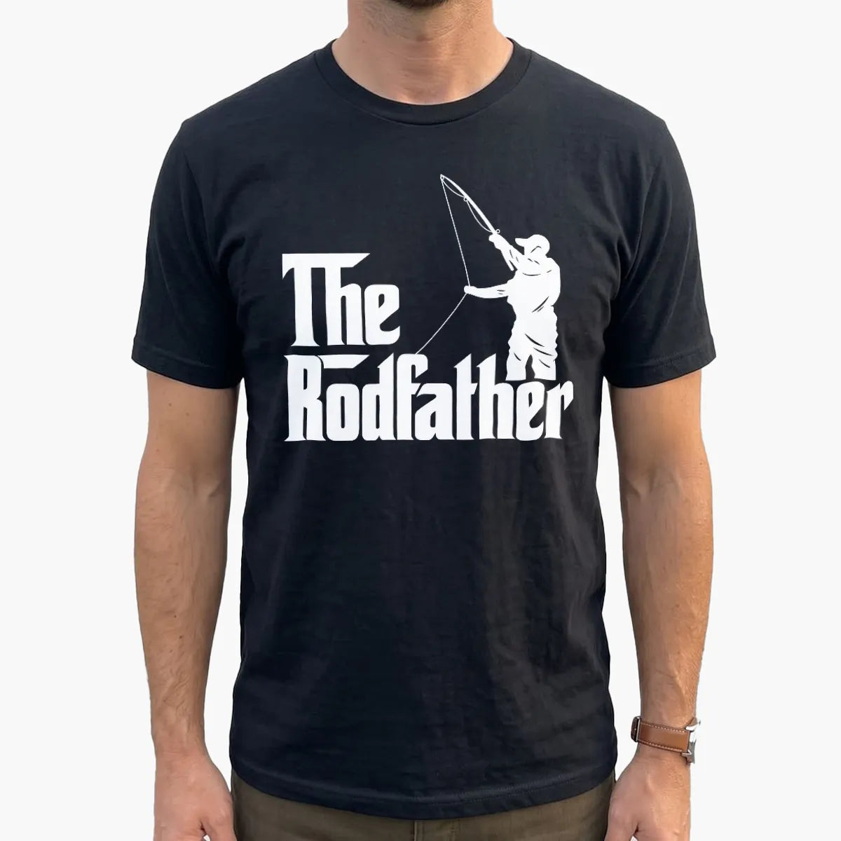 The Rodfather Fishing T-Shirt lifestyle mockup