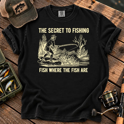 The Secret to Fishing T-Shirt in Black