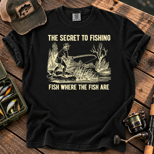 The Secret to Fishing T-Shirt in Black