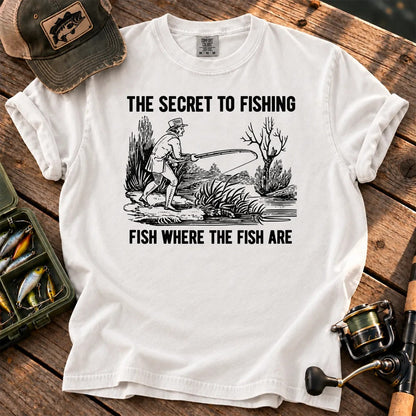 The Secret to Fishing T-Shirt in White