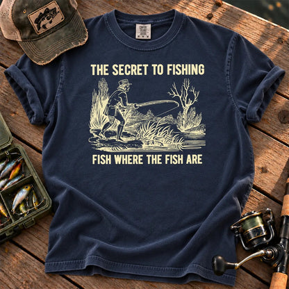 The Secret to Fishing T-Shirt in True Navy